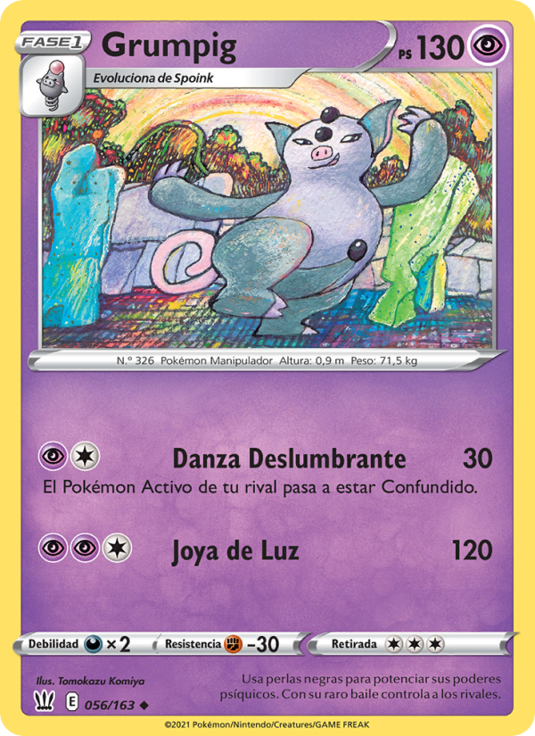Grumpig 56 — Battle Styles (Spanish Pokémon TCG card)