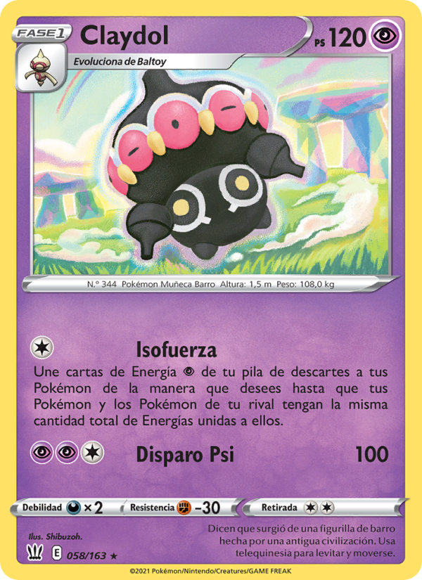 Claydol 58 — Battle Styles (Spanish Pokémon TCG card)