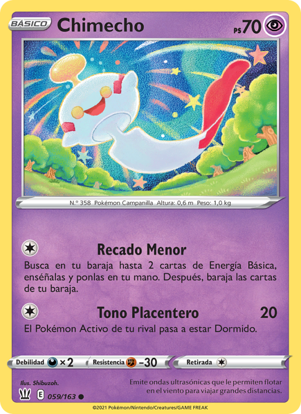 Chimecho 59 — Battle Styles (Spanish Pokémon TCG card)