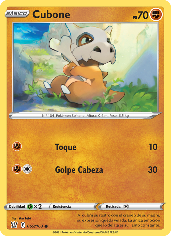 Cubone 69 — Battle Styles (Spanish Pokémon TCG card)