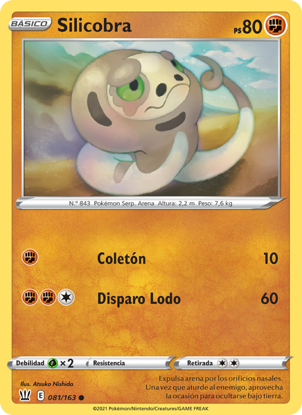 Silicobra 81 — Battle Styles (Spanish Pokémon TCG card)