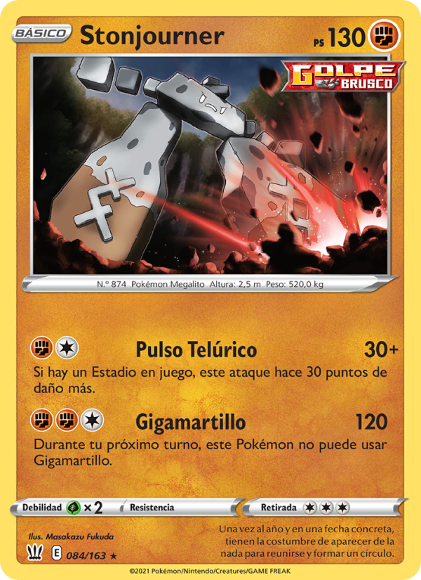 Stonjourner 84 — Battle Styles (Spanish Pokémon TCG card)