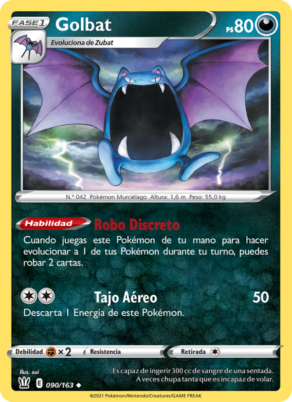 Golbat 90 — Battle Styles (Spanish Pokémon TCG card)