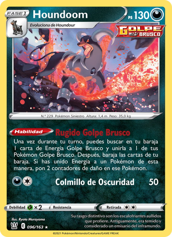 Houndoom 96 — Battle Styles (Spanish Pokémon TCG card)