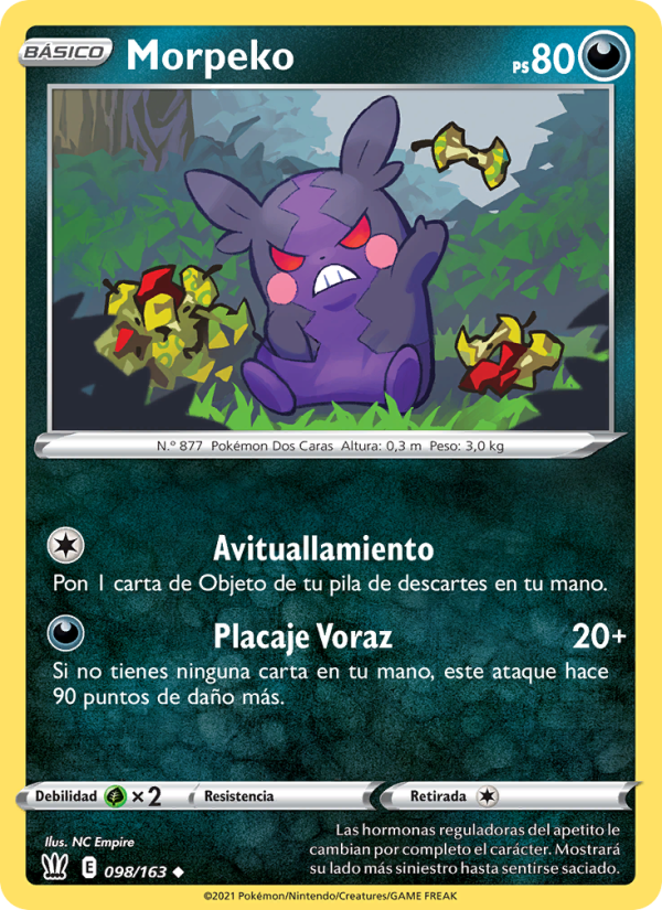 Morpeko 98 — Battle Styles (Spanish Pokémon TCG card)