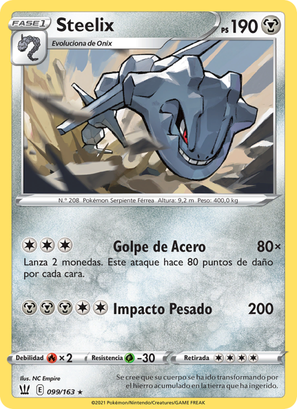 Steelix 99 — Battle Styles (Spanish Pokémon TCG card)