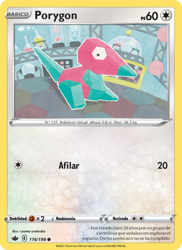 Porygon 116 — Chilling Reign (Spanish Pokémon TCG card)