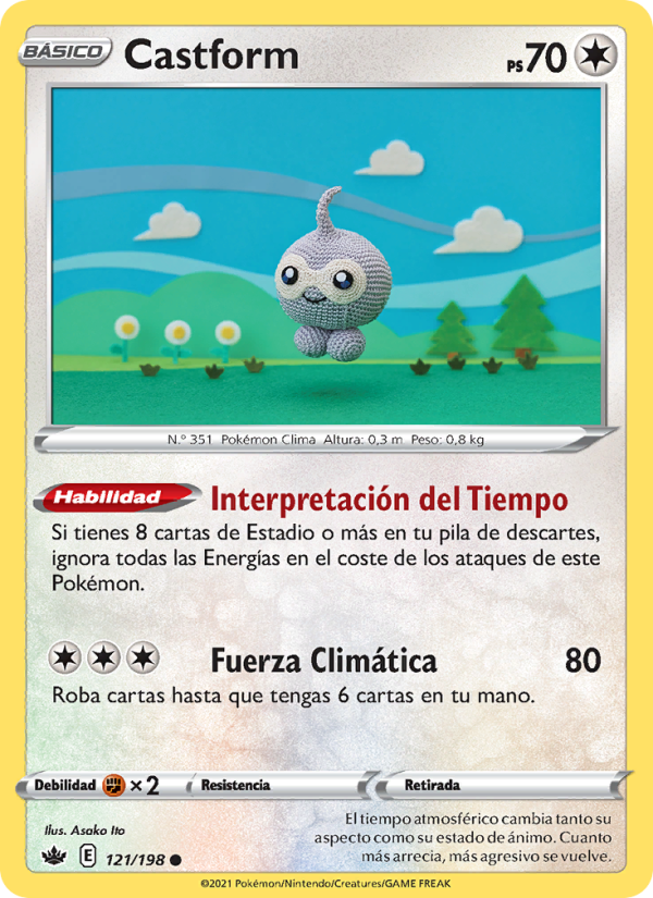 Castform 121 — Chilling Reign (Spanish Pokémon TCG card)