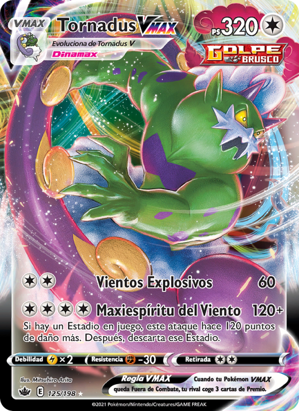 Tornadus VMAX 125 — Chilling Reign (Spanish Pokémon TCG card)