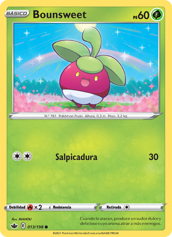 Bounsweet 13 — Chilling Reign (Spanish Pokémon TCG card)
