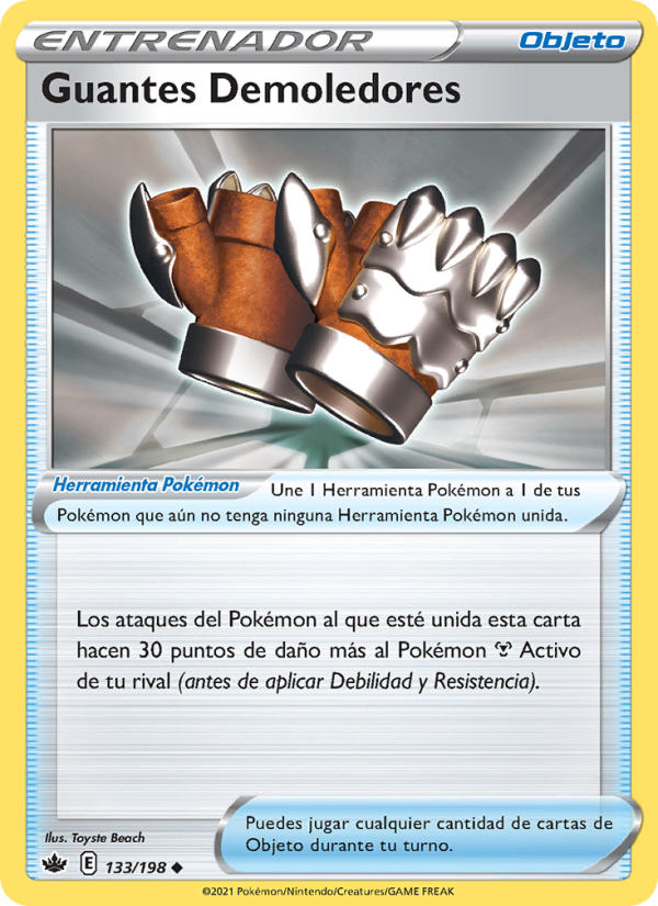 Guantes Demoledores 133 — Chilling Reign (Spanish Pokémon TCG card)