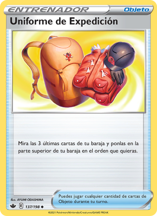 Uniforme de Expedición 137 — Chilling Reign (Spanish Pokémon TCG card)