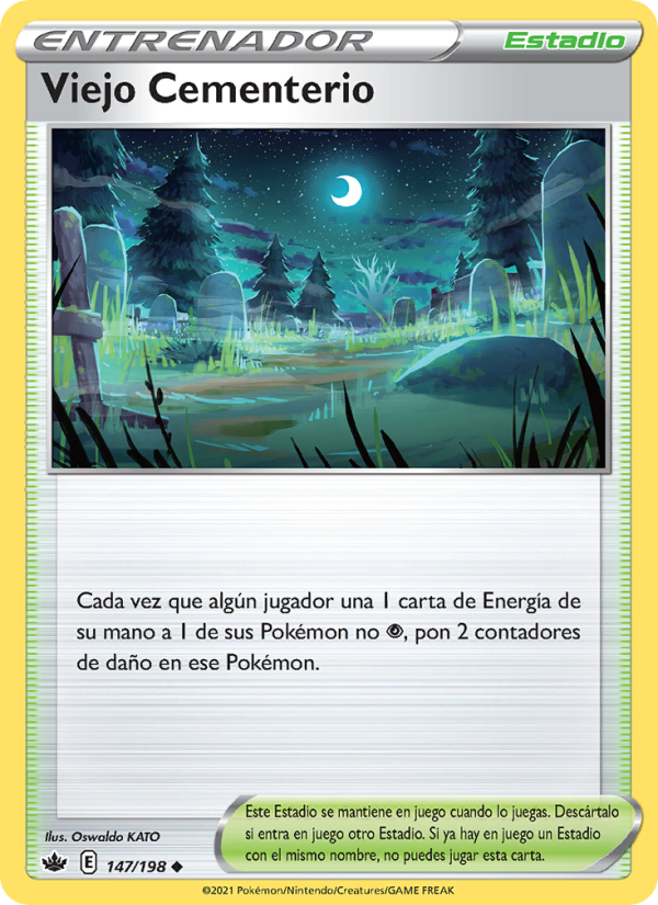 Viejo Cementerio 147 — Chilling Reign (Spanish Pokémon TCG card)