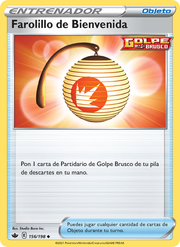 Farolillo de Bienvenida 156 — Chilling Reign (Spanish Pokémon TCG card)