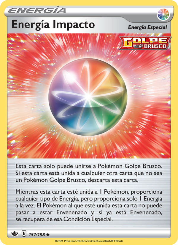 Energía Impacto 157 — Chilling Reign (Spanish Pokémon TCG card)