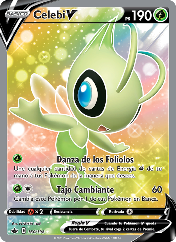 Celebi V 160 — Chilling Reign (Spanish Pokémon TCG card)