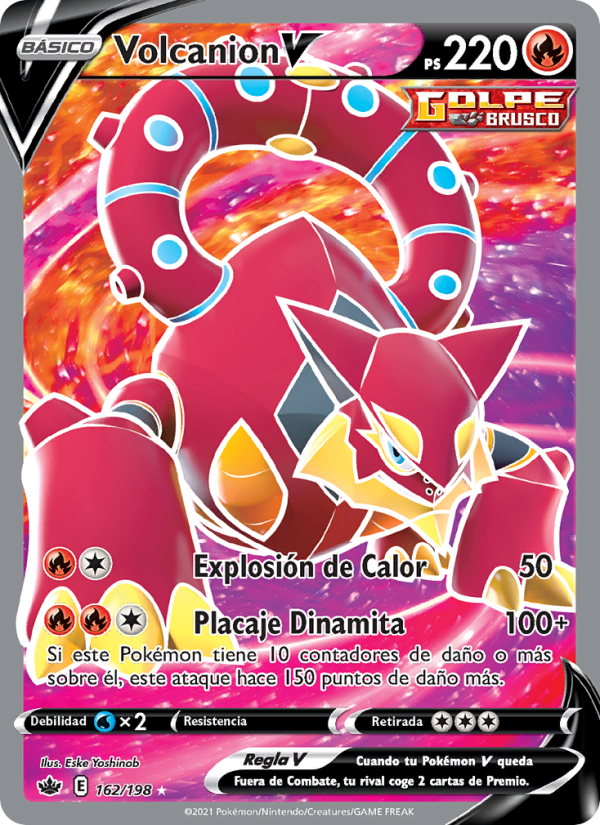 Volcanion V 162 — Chilling Reign (Spanish Pokémon TCG card)