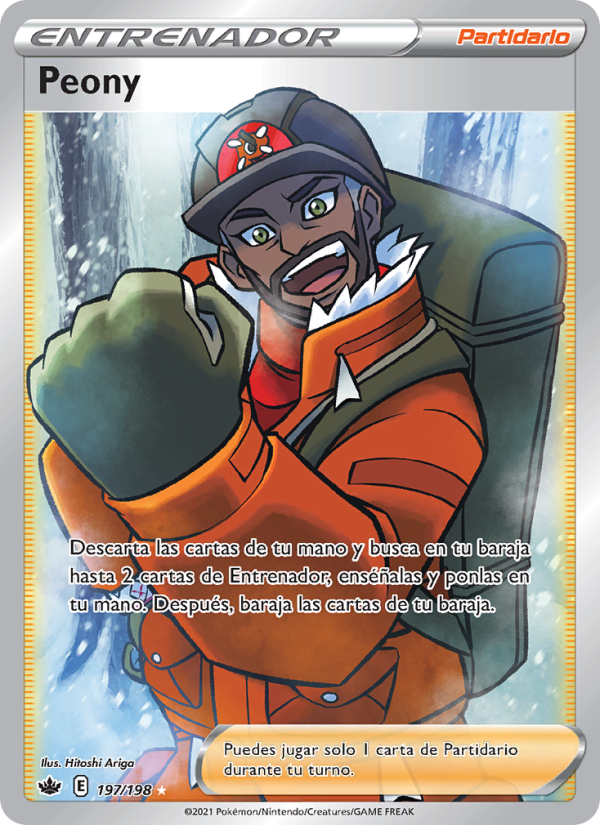 Peony 197 — Chilling Reign (Spanish Pokémon TCG card)