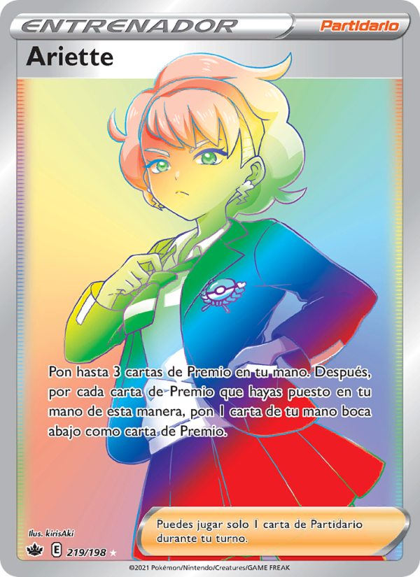 Ariette 219 — Chilling Reign (Spanish Pokémon TCG card)
