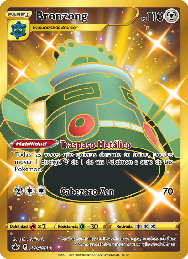 Bronzong 223 — Chilling Reign (Spanish Pokémon TCG card)