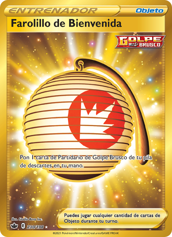 Farolillo de Bienvenida 230 — Chilling Reign (Spanish Pokémon TCG card)