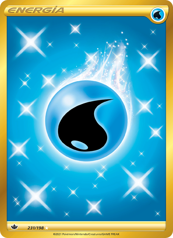 Energía Agua 231 — Chilling Reign (Spanish Pokémon TCG card)
