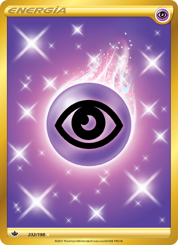 Energía Psíquica 232 — Chilling Reign (Spanish Pokémon TCG card)