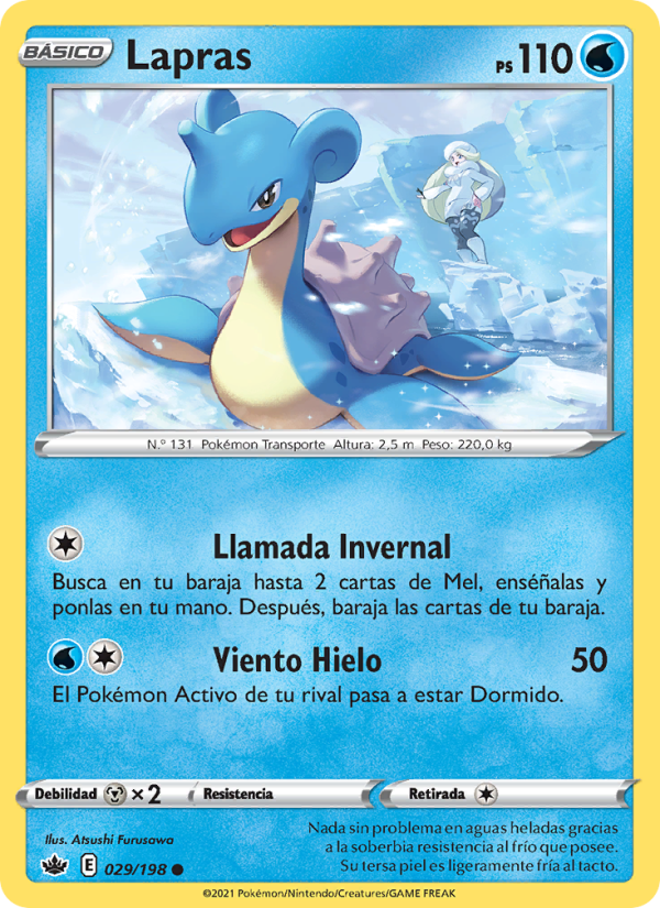 Lapras 29 — Chilling Reign (Spanish Pokémon TCG card)