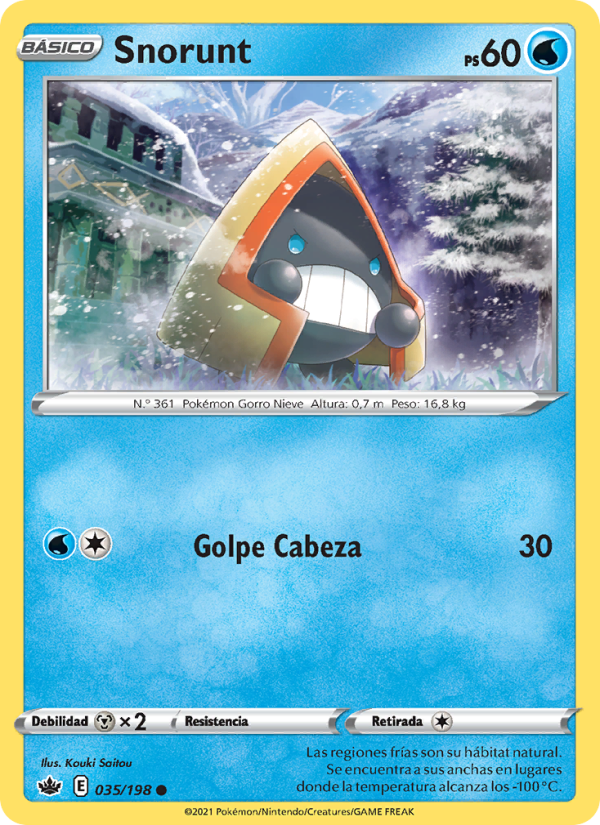 Snorunt 35 — Chilling Reign (Spanish Pokémon TCG card)