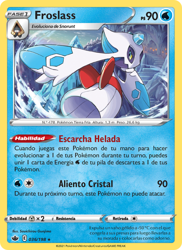 Froslass 36 — Chilling Reign (Spanish Pokémon TCG card)