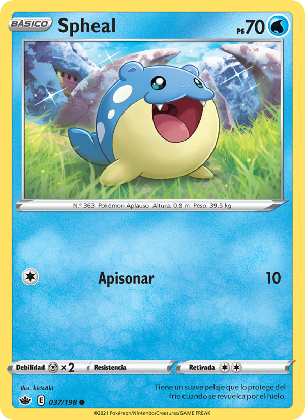 Spheal 37 — Chilling Reign (Spanish Pokémon TCG card)