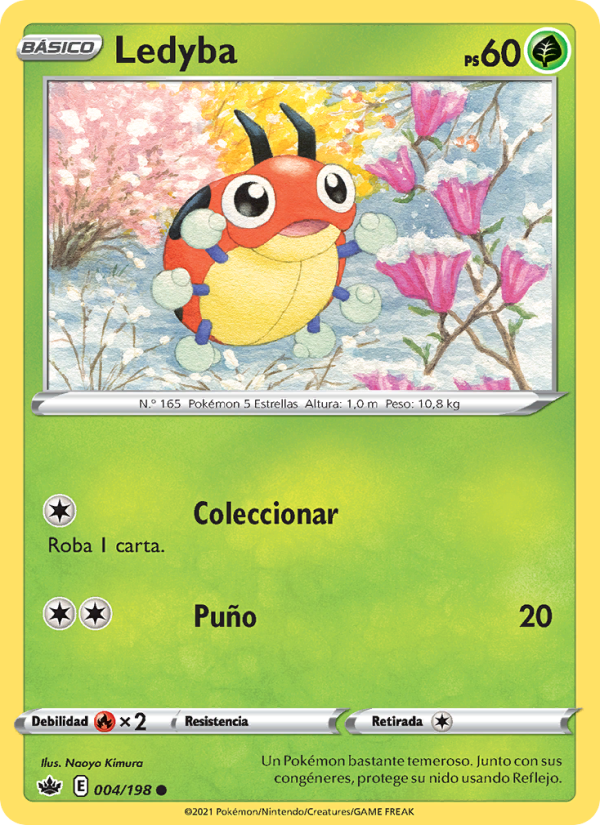 Ledyba 4 — Chilling Reign (Spanish Pokémon TCG card)