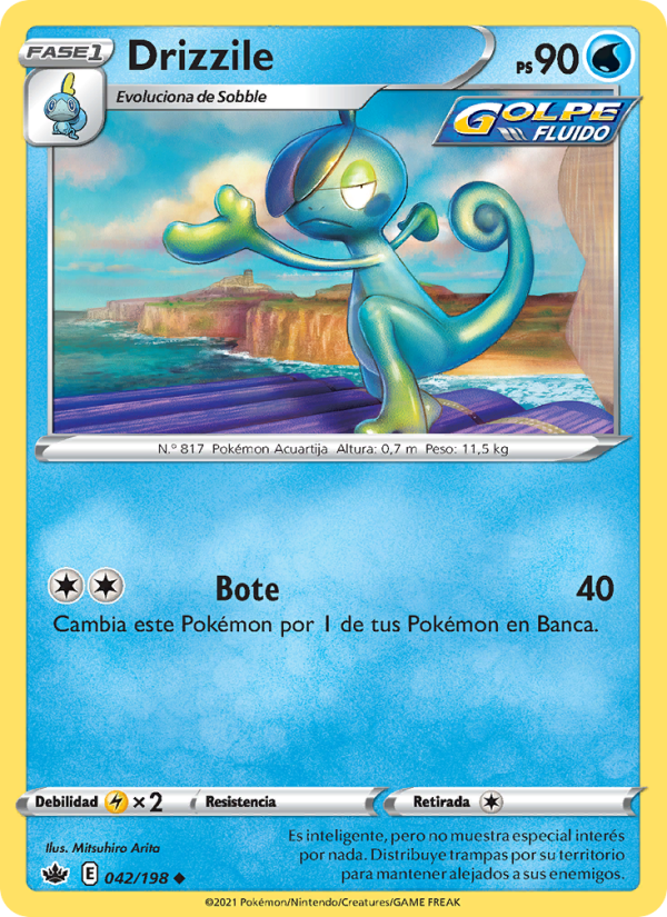 Drizzile 42 — Chilling Reign (Spanish Pokémon TCG card)