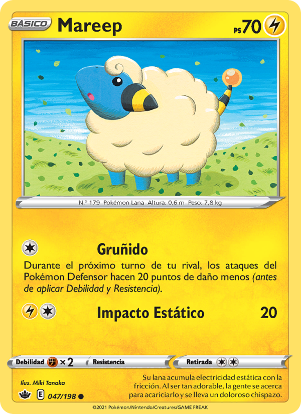 Mareep 47 — Chilling Reign (Spanish Pokémon TCG card)