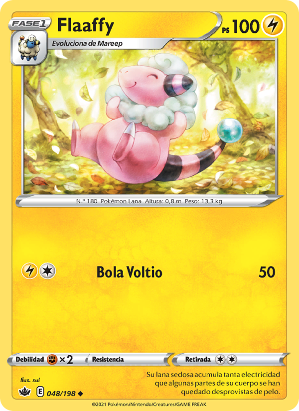 Flaaffy 48 — Chilling Reign (Spanish Pokémon TCG card)