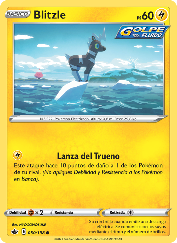 Blitzle 50 — Chilling Reign (Spanish Pokémon TCG card)