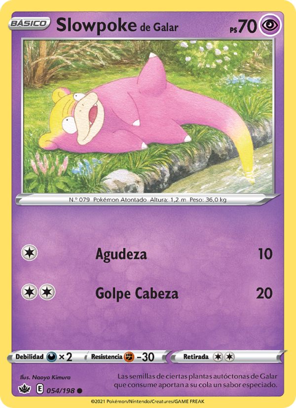 Slowpoke de Galar 54 — Chilling Reign (Spanish Pokémon TCG card)