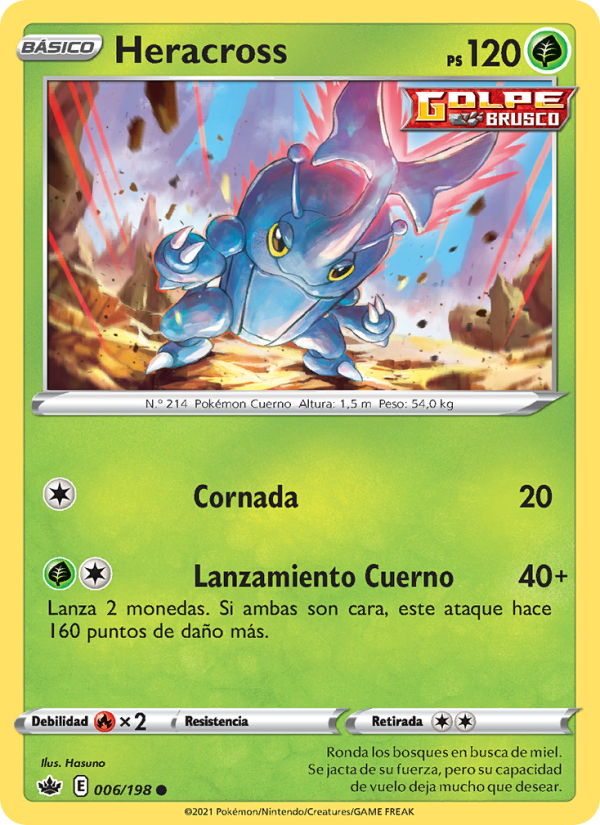 Heracross 6 — Chilling Reign (Spanish Pokémon TCG card)