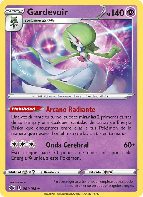 Gardevoir 61 — Chilling Reign (Spanish Pokémon TCG card)