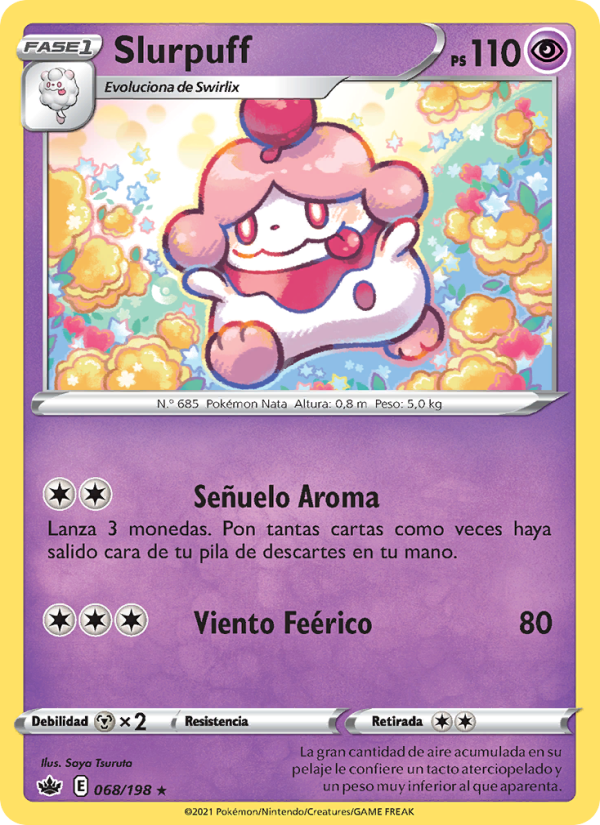 Slurpuff 68 — Chilling Reign (Spanish Pokémon TCG card)
