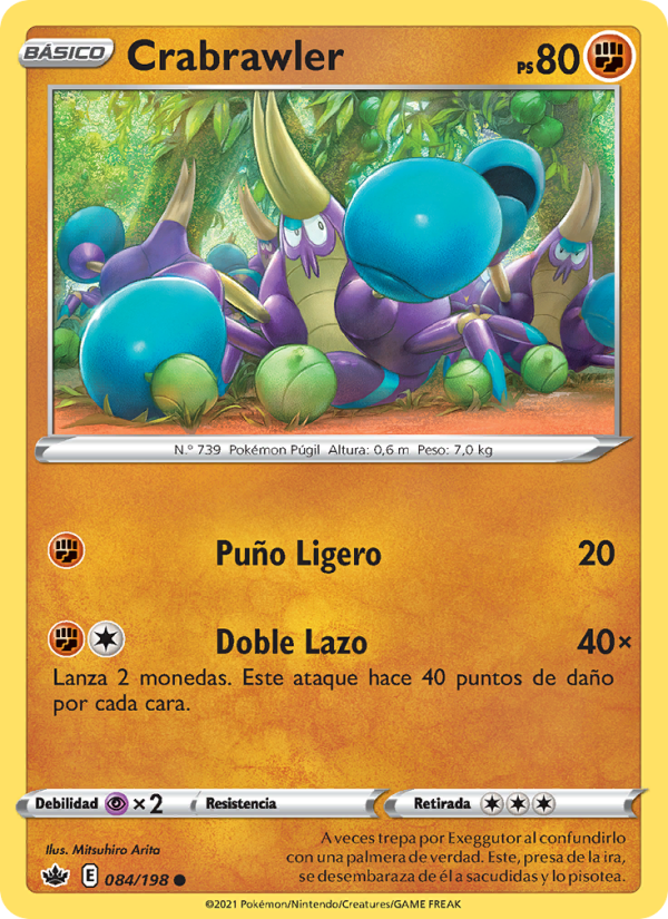 Crabrawler 84 — Chilling Reign (Spanish Pokémon TCG card)