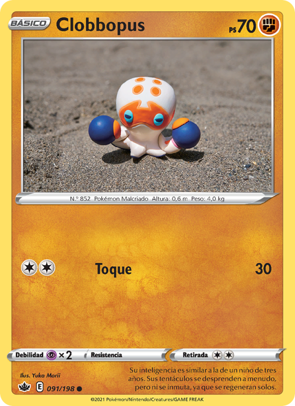 Clobbopus 91 — Chilling Reign (Spanish Pokémon TCG card)