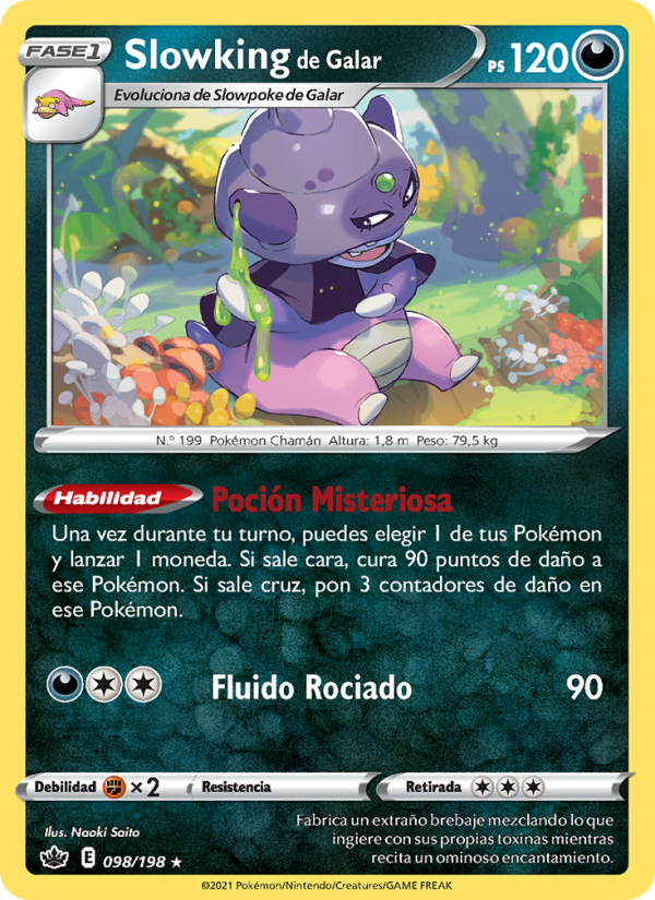 Slowking de Galar 98 — Chilling Reign (Spanish Pokémon TCG card)