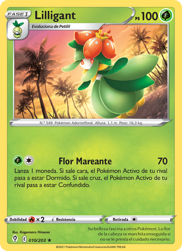 Lilligant 10 — Evolving Skies (Spanish Pokémon TCG card)