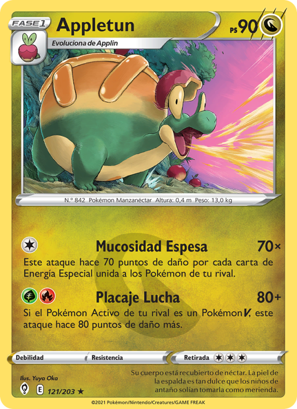 Appletun 121 — Evolving Skies (Spanish Pokémon TCG card)