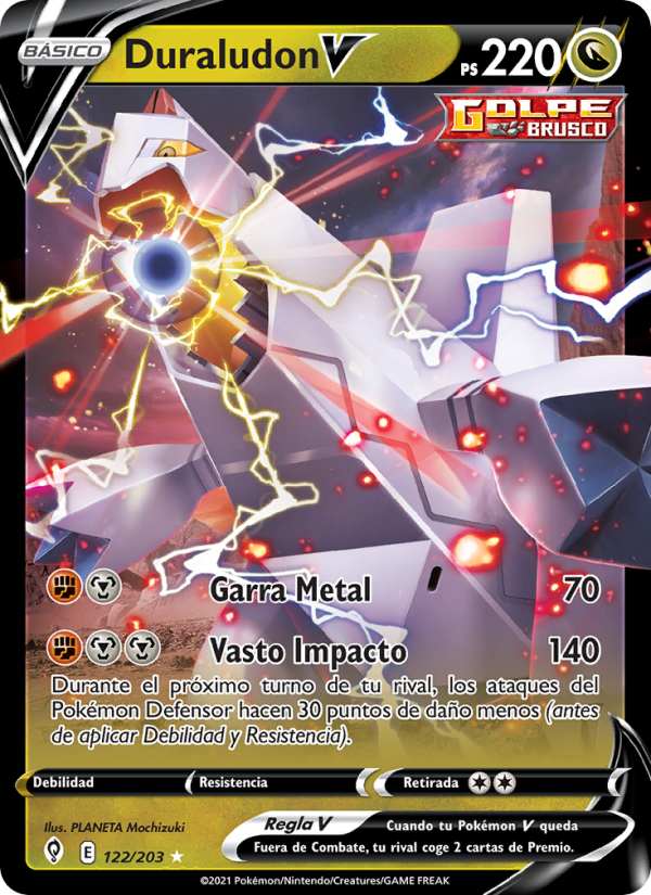 Duraludon V 122 — Evolving Skies (Spanish Pokémon TCG card)