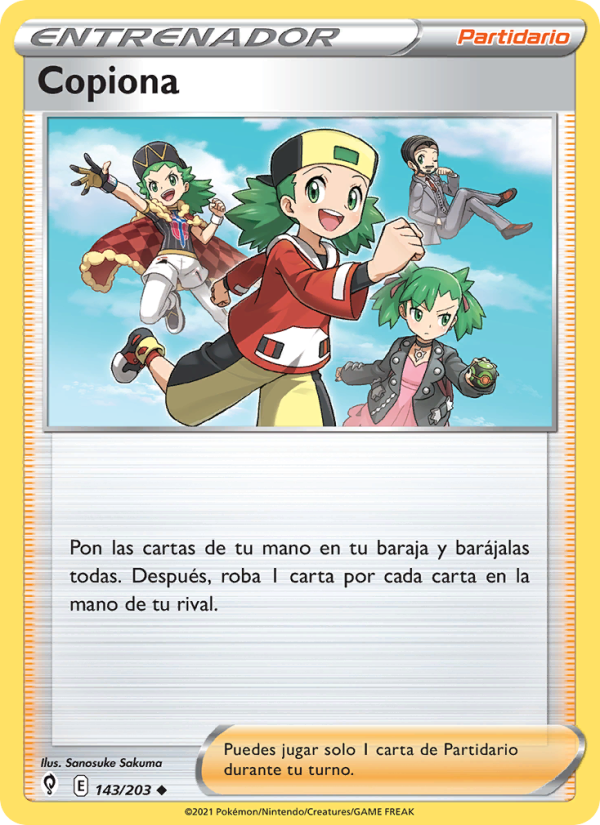Copiona 143 — Evolving Skies (Spanish Pokémon TCG card)