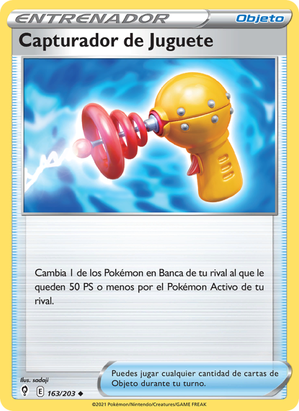 Capturador de Juguete 163 — Evolving Skies (Spanish Pokémon TCG card)
