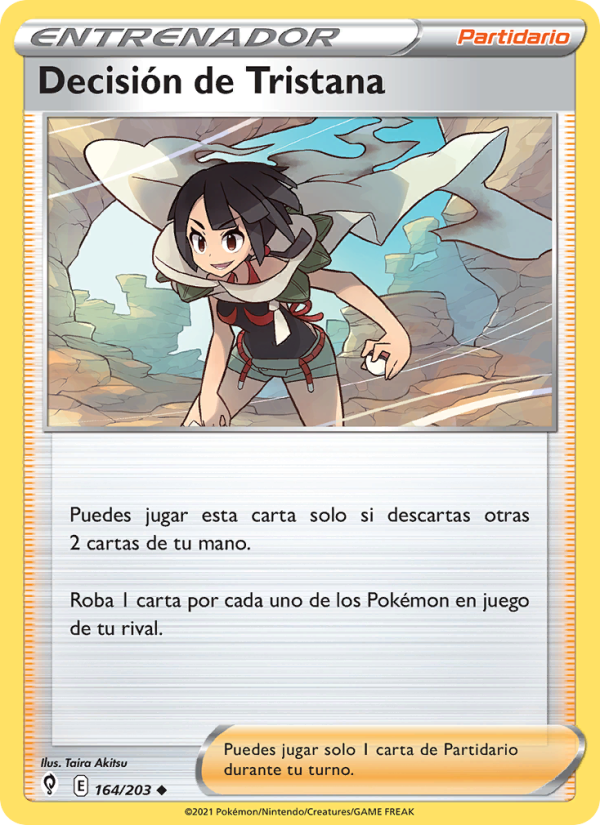 Decisión de Tristana 164 — Evolving Skies (Spanish Pokémon TCG card)