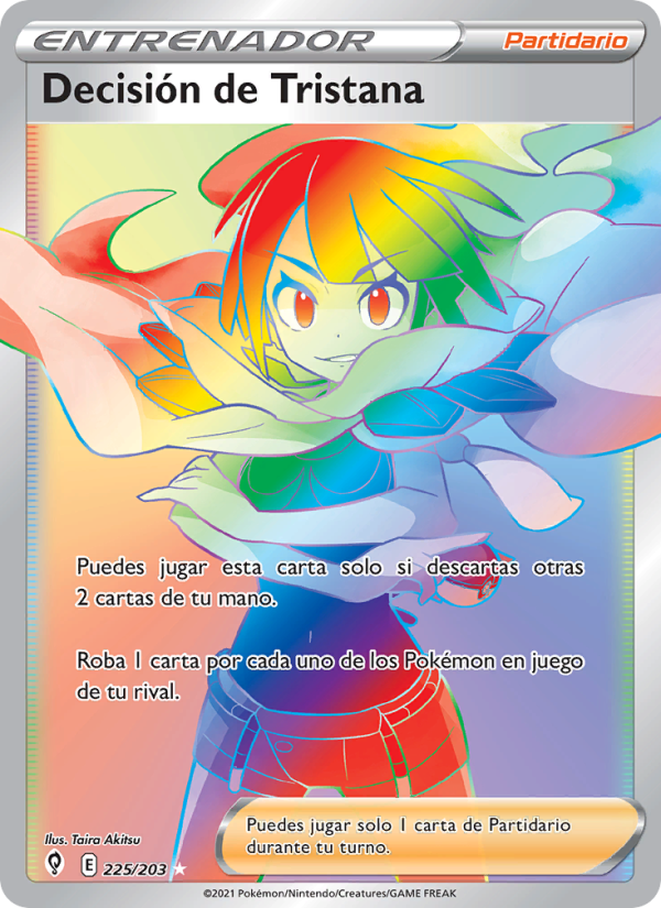 Decisión de Tristana 225 — Evolving Skies (Spanish Pokémon TCG card)